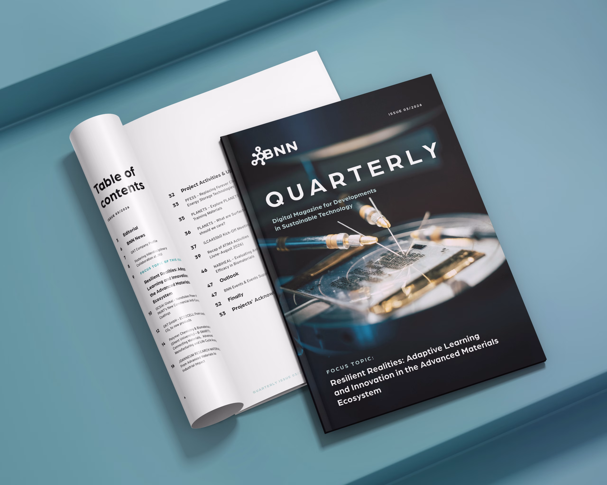 Cover page of BNN QUARTERLY 03/2026 – “Resilient Realities: Adaptive Learning and Innovation in the Advanced Materials Ecosystem